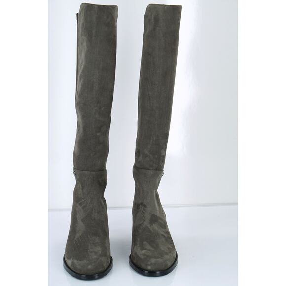 Stuart Weitzman Grey Suede Mezzaluna Stretch Riding Boots Size 5 NIB 5050 $665 - Picture 7 of 10